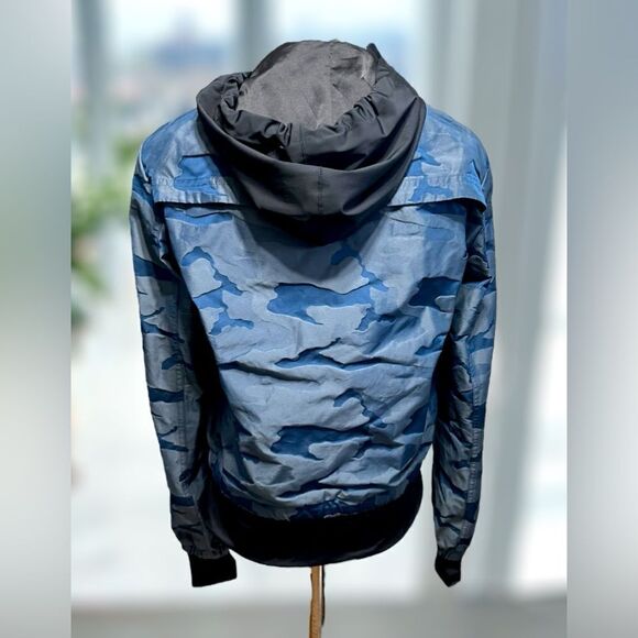 🔥 Blanc Noir Skyfall Camo Print Aviator Jacket Camo Hooded Size S - Picture 4 of 16